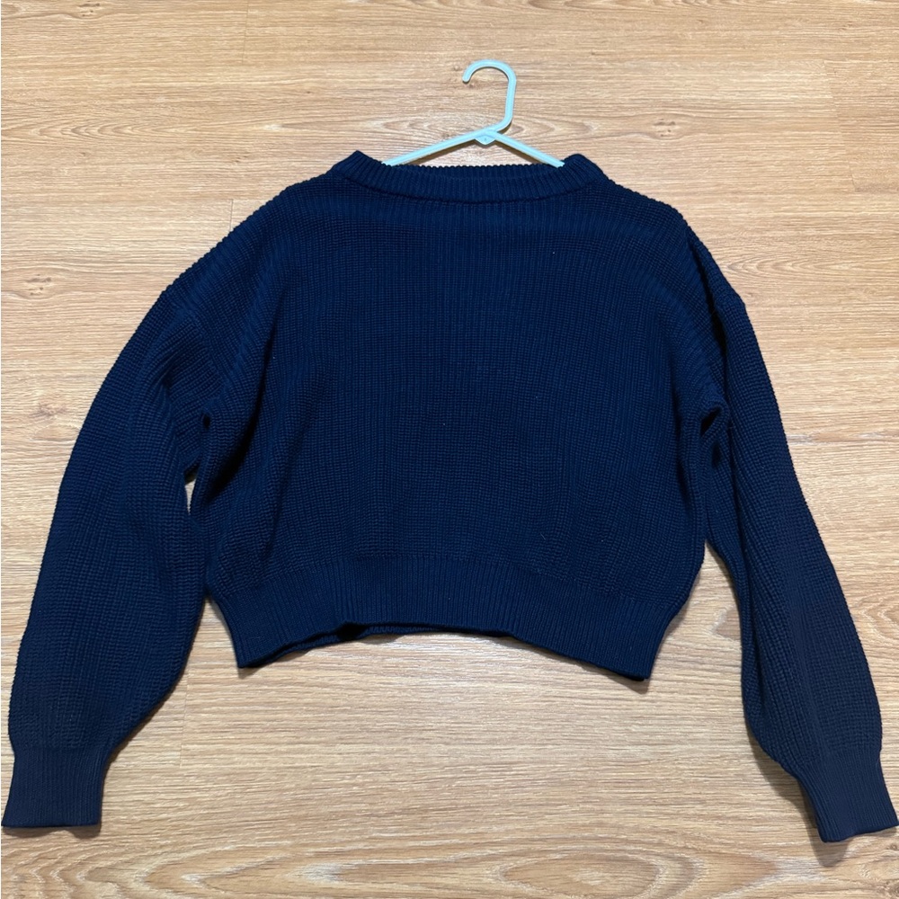 Brandy Melville Dark Blue Crew Neck Sweater